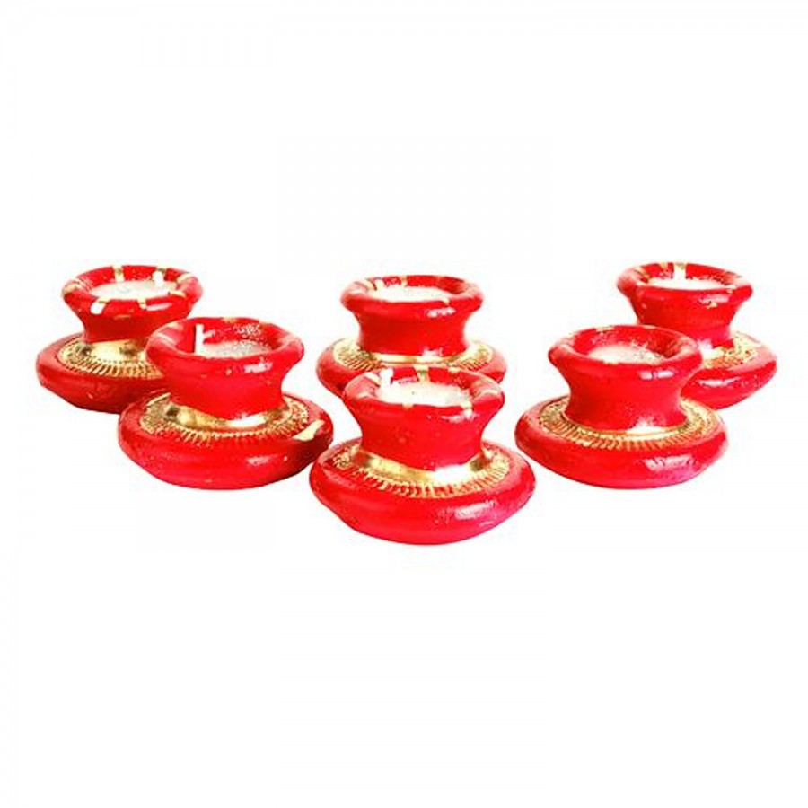 SBE Mud Wax Diya - Red