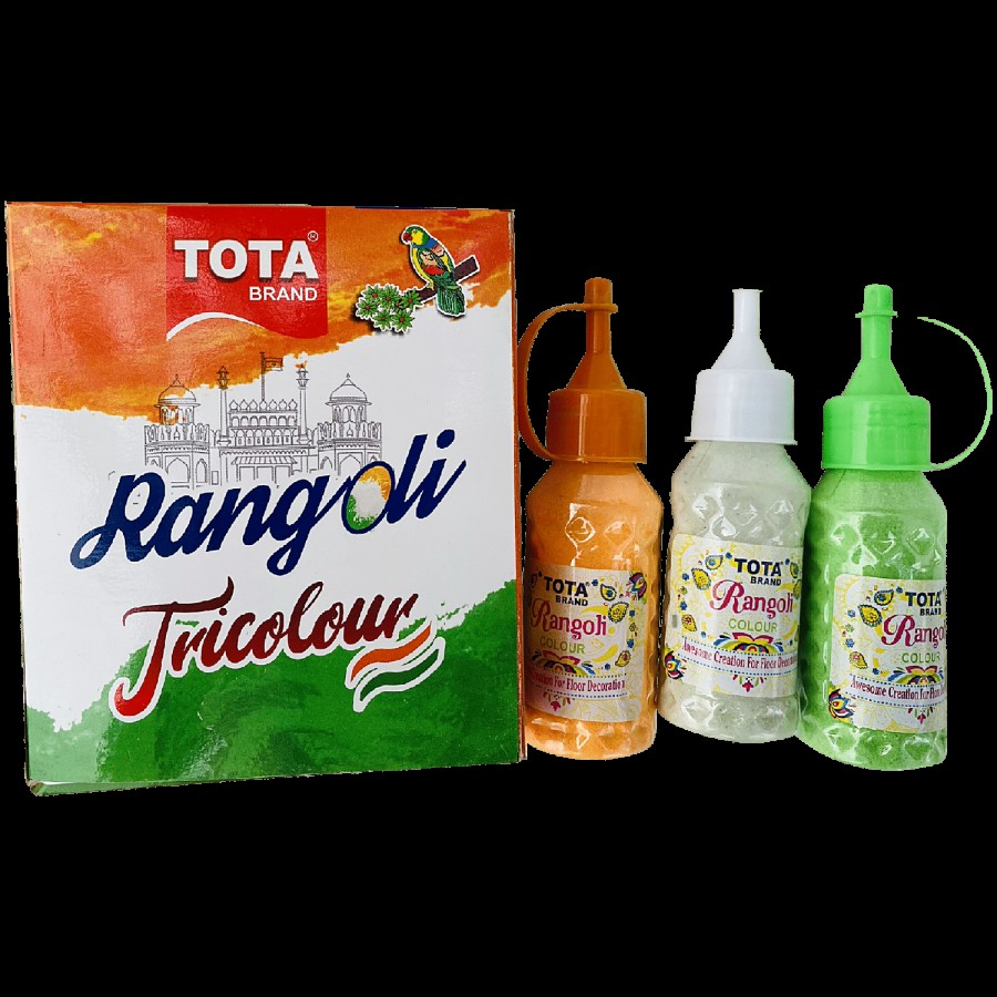 Tota Rangoli Tricolour Powder - For Holi