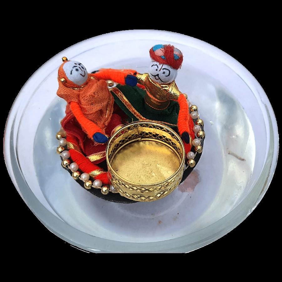 Unique Arts & Interiors Beautiful Puppet Couple Floating Diya - For Special Occasions