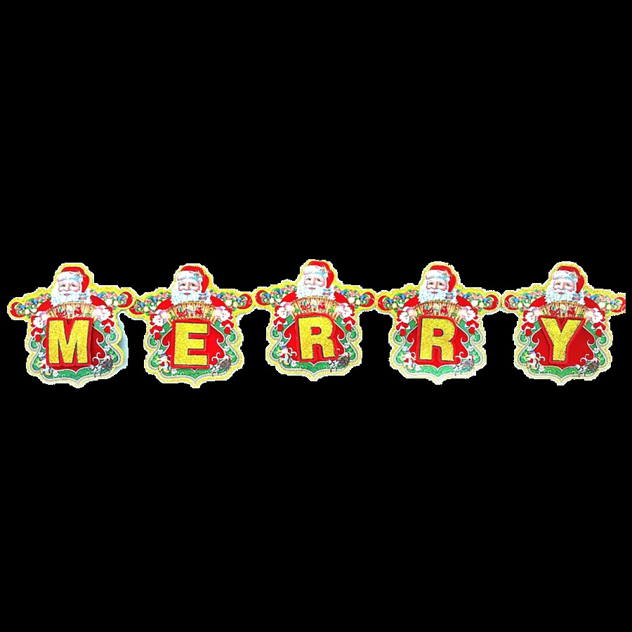 Unique Arts & Interiors Beautiful Wall Hanging Merry Christmas Paper Banner