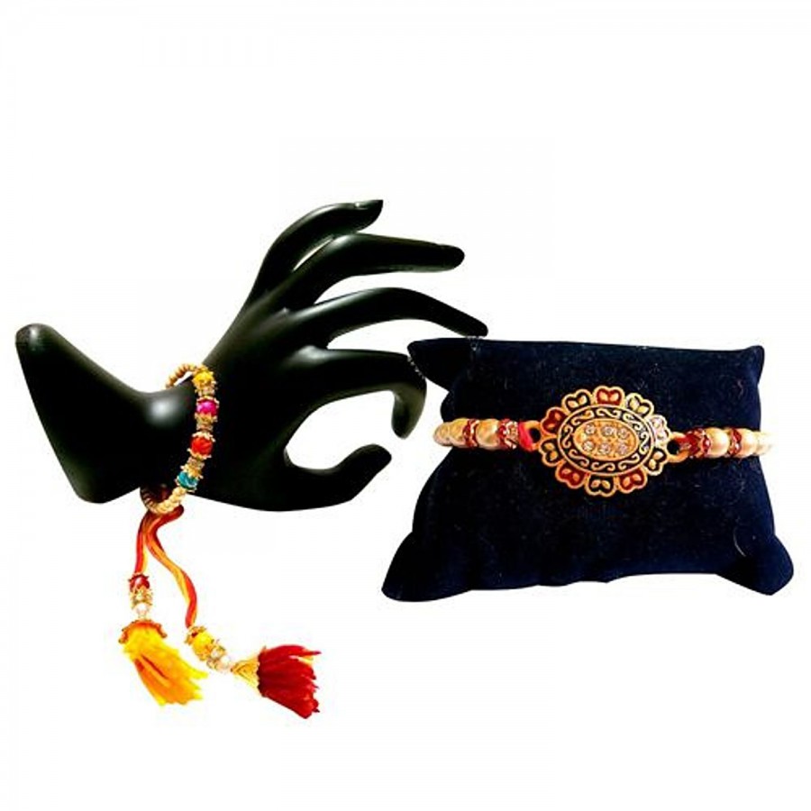 Unique Arts & Interiors Bhaiya-Bhabhi Rakhi - Pair