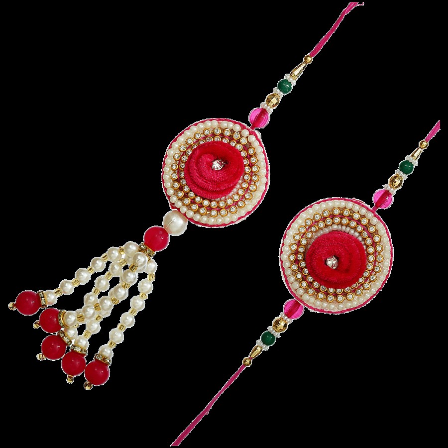 eCraftIndia Bhaiya Bhabhi Rakhi Set & Raksha Bandhan Greeting Card