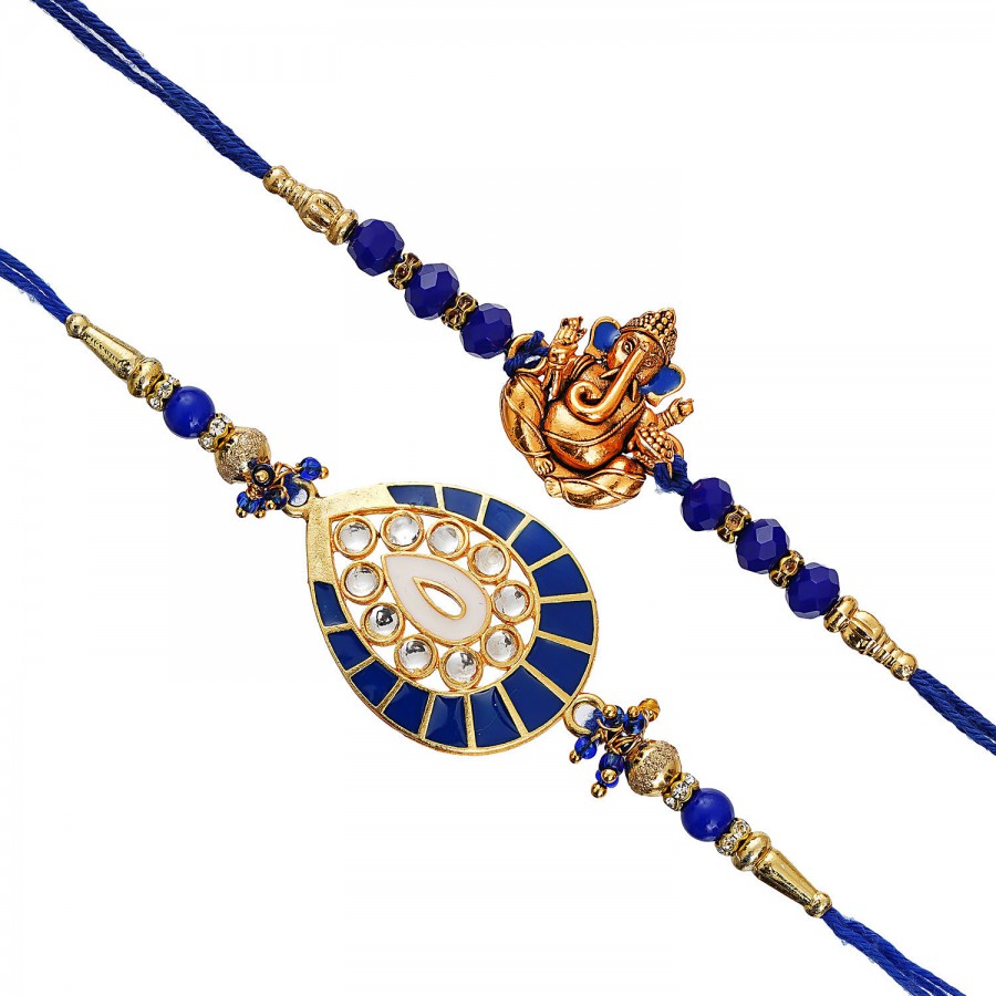 eCraftIndia Blue Designer Rakhis