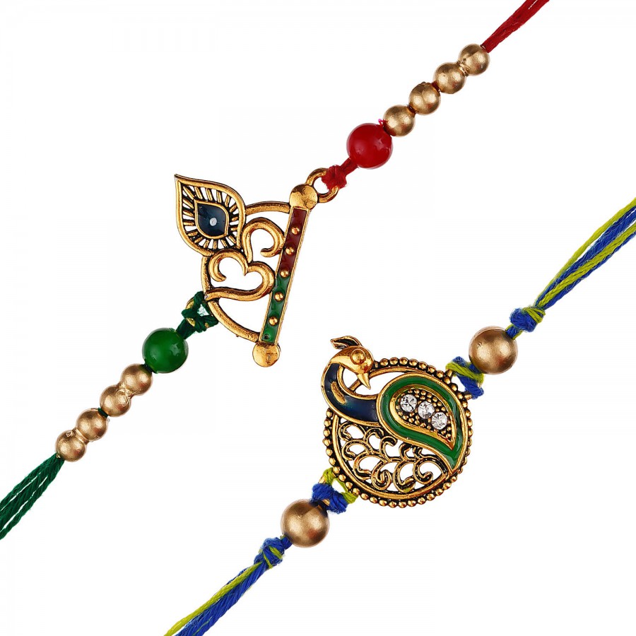 eCraftIndia Blue & Green Designer Rakhis