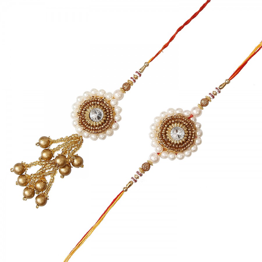 eCraftIndia Designer Bhaiya Bhabhi Rakhi - Red