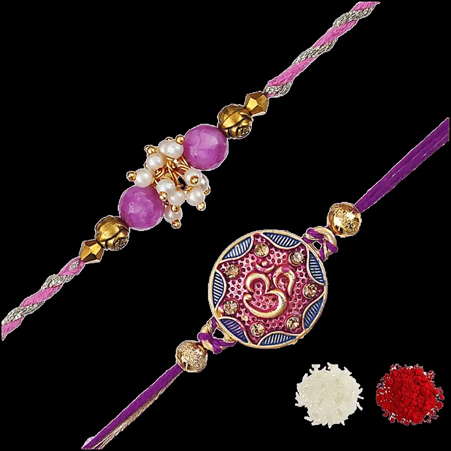 eCraftIndia Designer Handcrafted Premium Bhaiya Bhabhi Rakhi