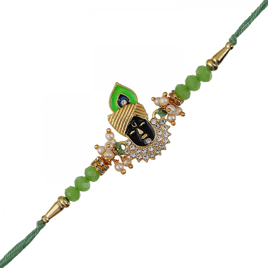 eCraftIndia Green Shrinathji Religious Rakhi