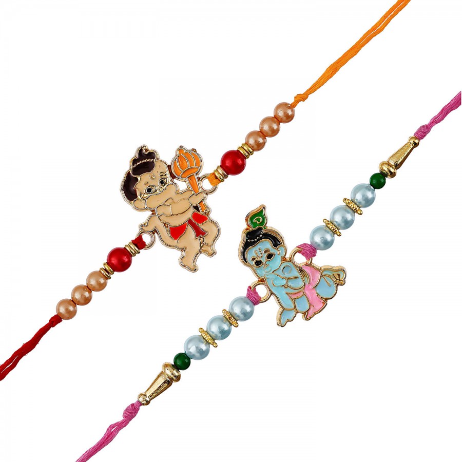 eCraftIndia Krishna & Hanuman Designer Rakhis