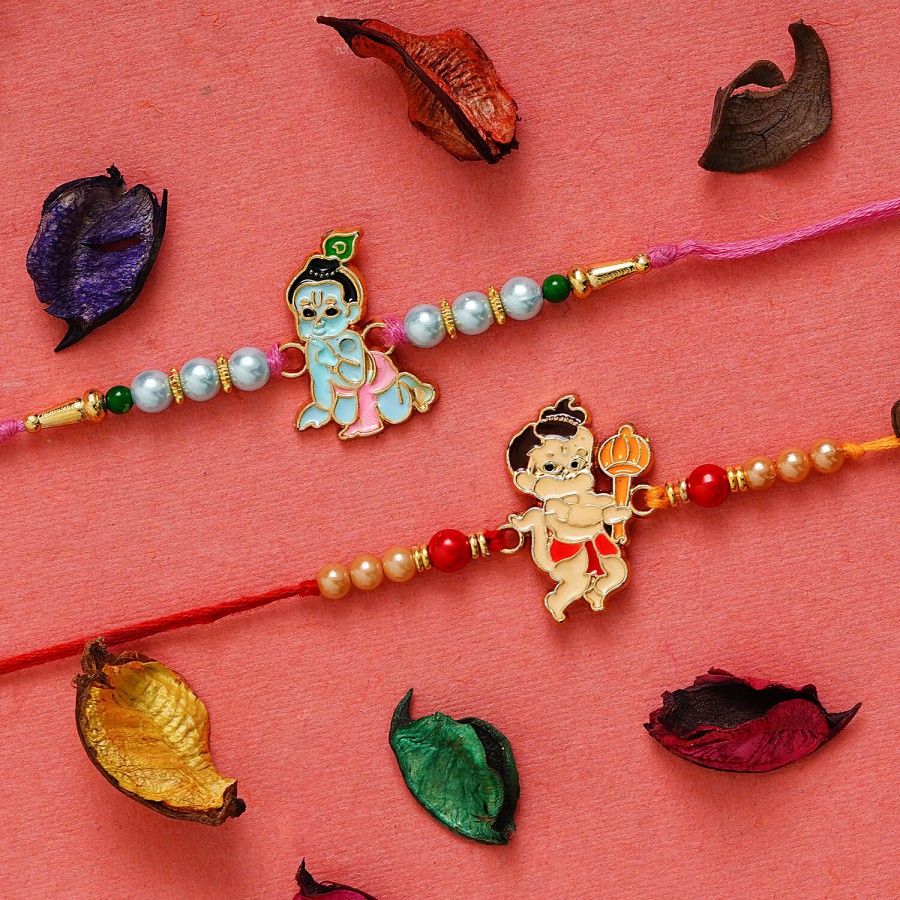 eCraftIndia Krishna & Hanuman Designer Rakhis