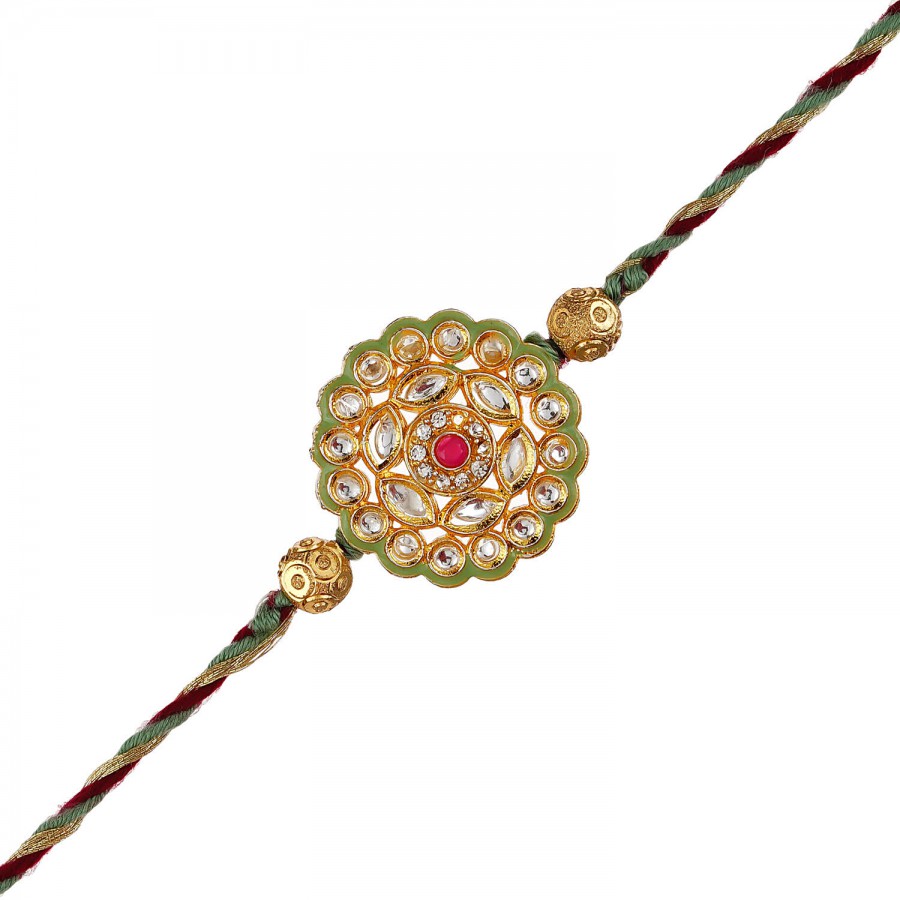 eCraftIndia Peacock Feather Religious Rakhi