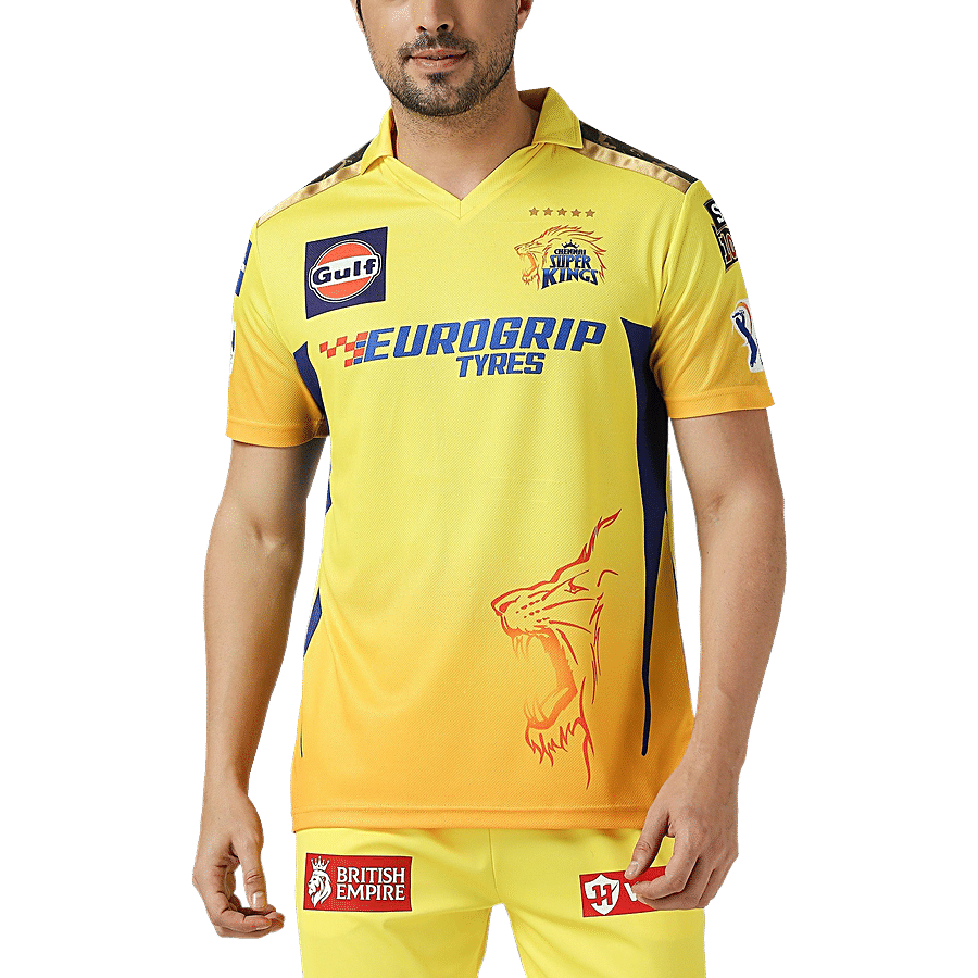 playR x Chennai Super Kings CSK Fan Jersey - Dhoni 7