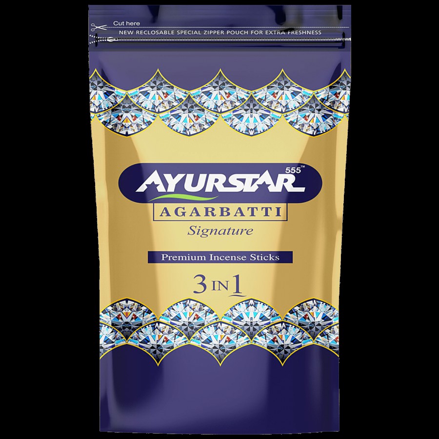 AYURSTAR Incense Sticks 3 In 1 - Agarbatti