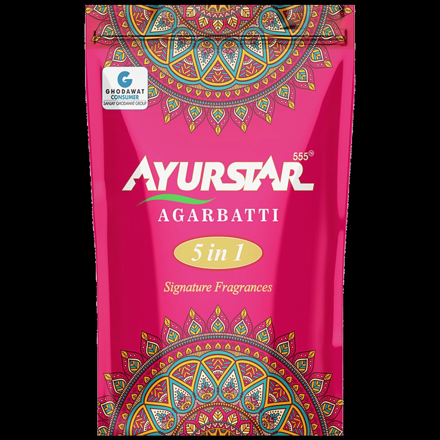 AYURSTAR Incense Sticks 5 In 1 Agarbatti - Signature Fragrances