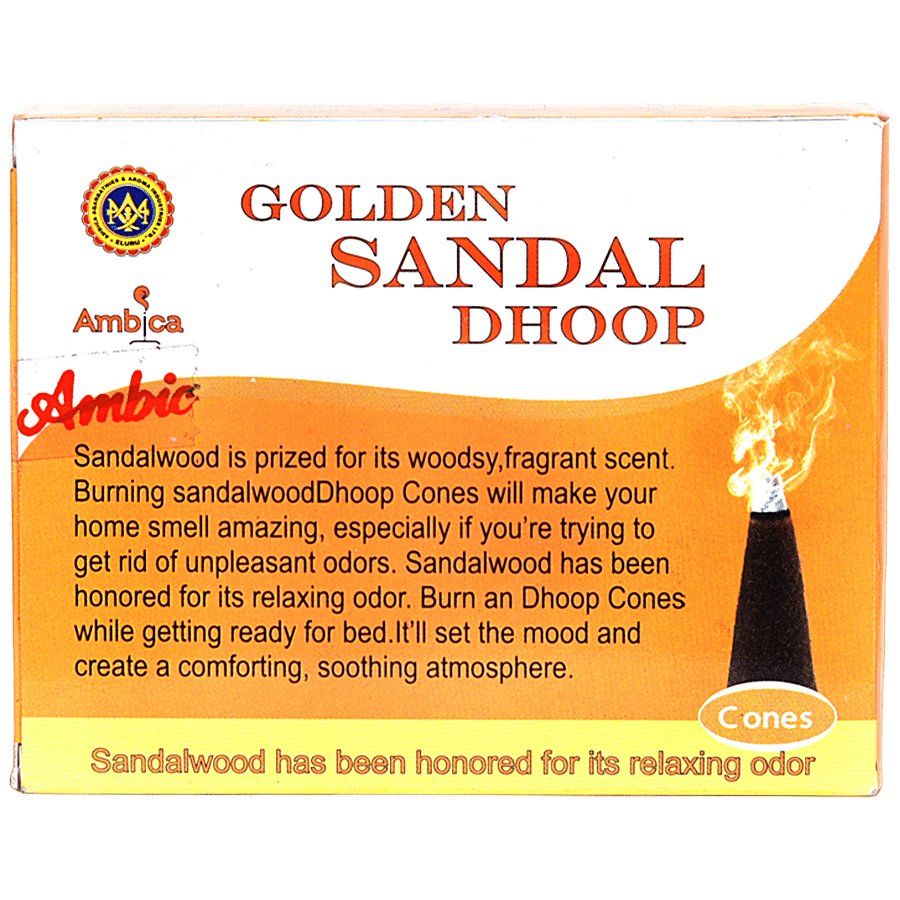 Ambica Golden Sandal Cones - Natural