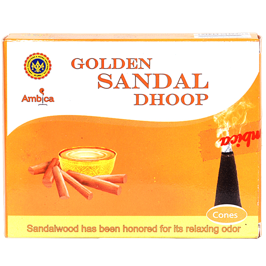 Ambica Golden Sandal Cones - Natural