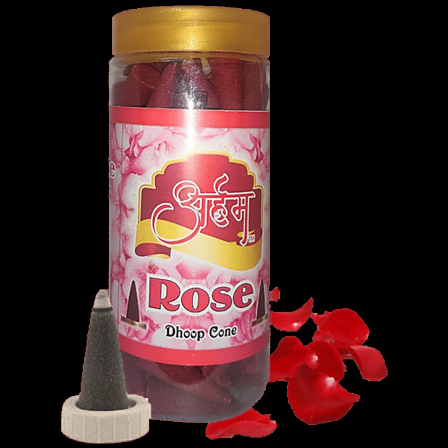 Arham Premium Dhoop Cone - Rose