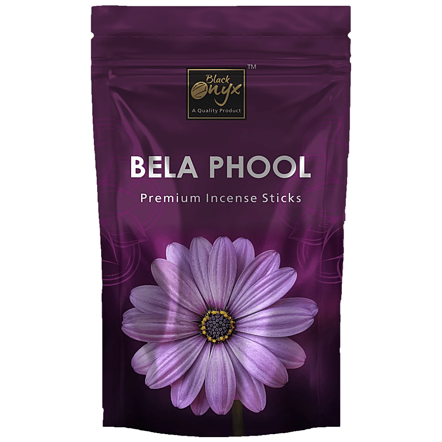 Black Onyx Bela Phool Premium Incense Sticks / Agarbatti - Fragrance Of Bela Flowers