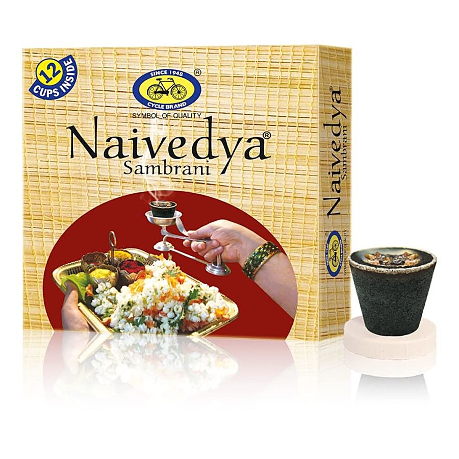 Cycle Naivedya Cup Sambrani For Daily Puja With Benzoin Fragrance