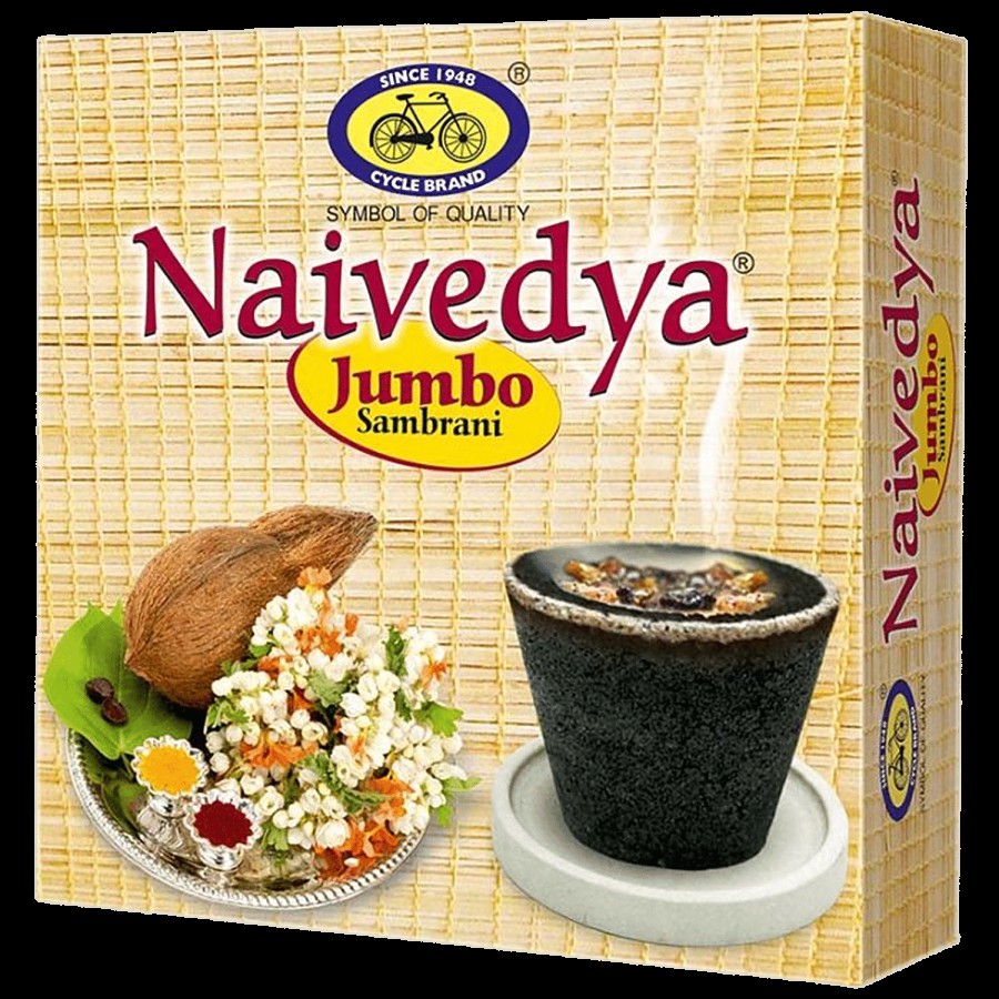 Cycle Naivedya Jumbo Cup Sambrani With Guggul Fragrance