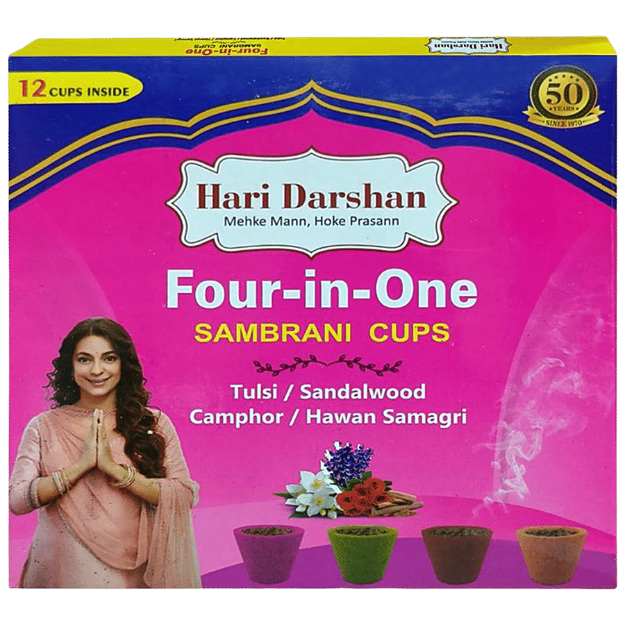 Hari Darshan Four-In-One Sambrani Cups - Tulsi