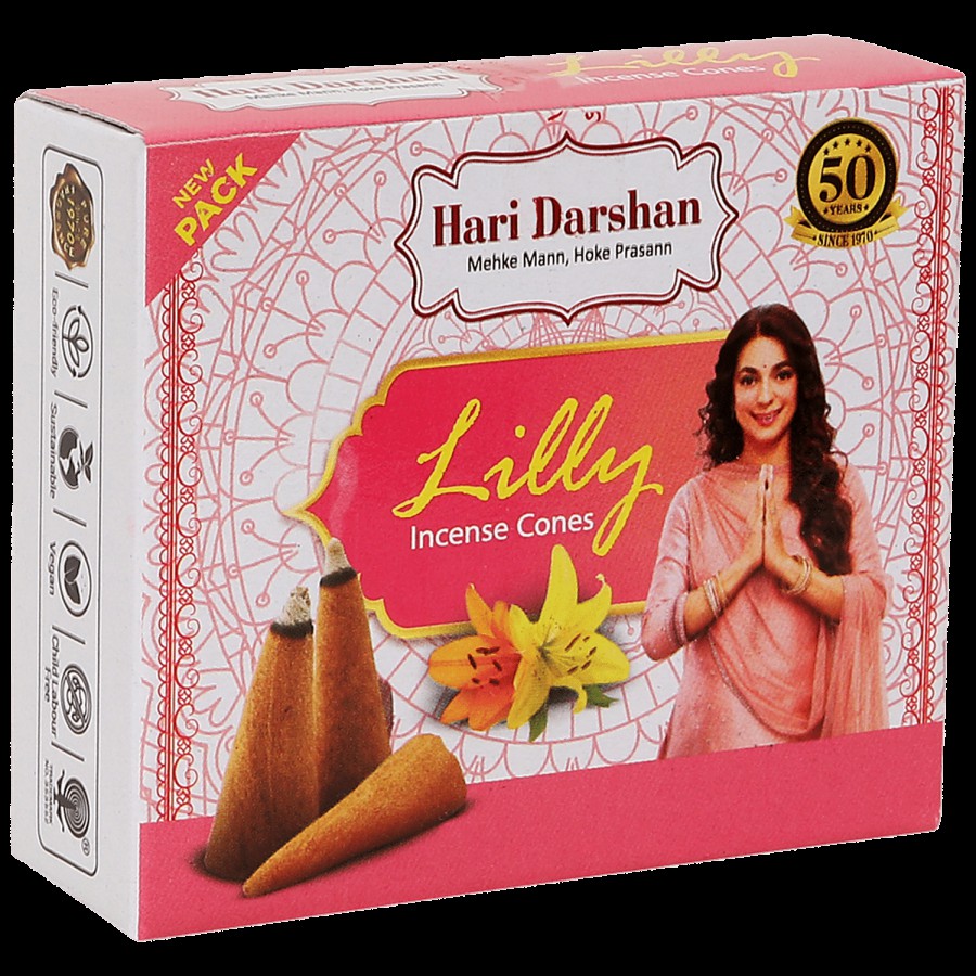 Hari Darshan Lilly Incense Dhoop Cones