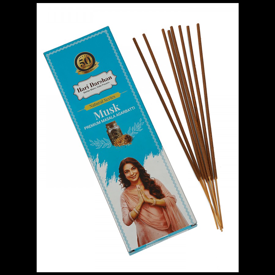 Hari Darshan Musk Premium Masala Incense Sticks/Agarbatti - Natural Fragrance