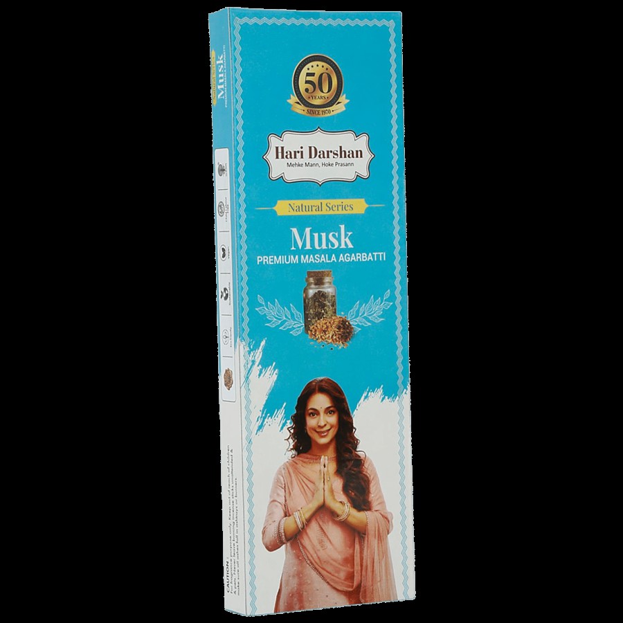 Hari Darshan Musk Premium Masala Incense Sticks/Agarbatti - Natural Fragrance