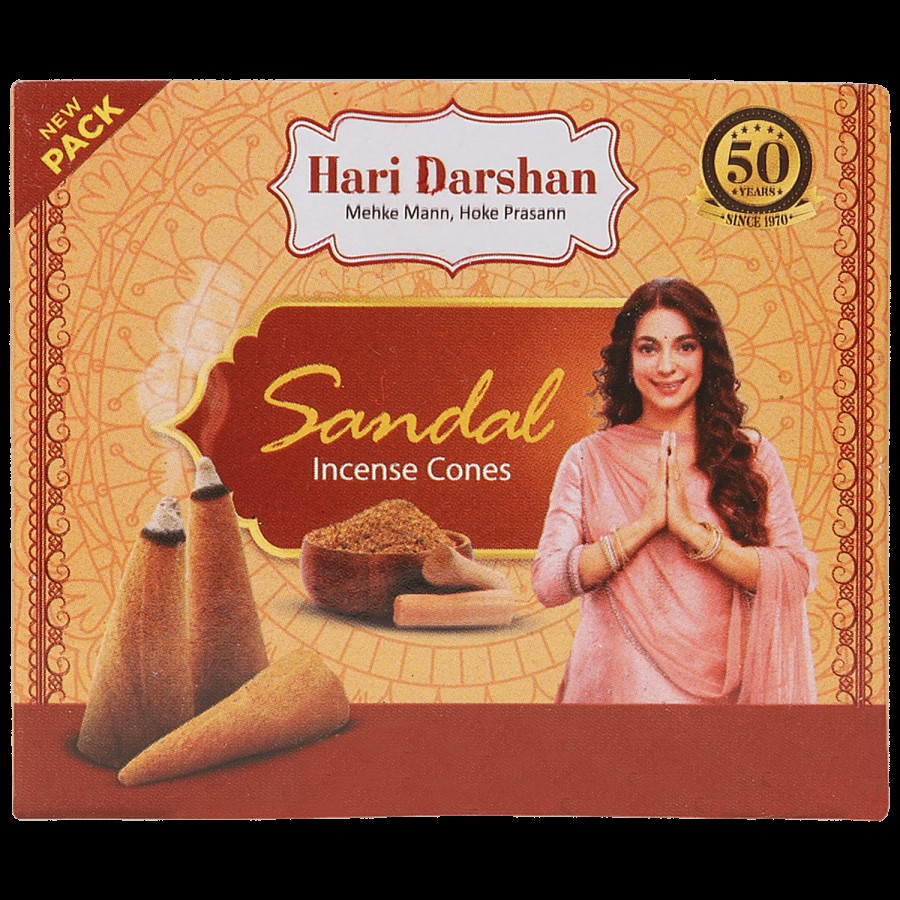 Hari Darshan Sandal Incense Dhoop Cones