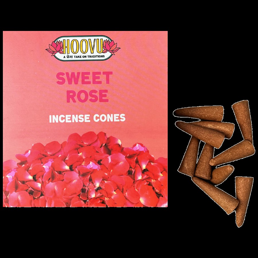 Hoovu Fresh Incense Cones - Sweet Rose