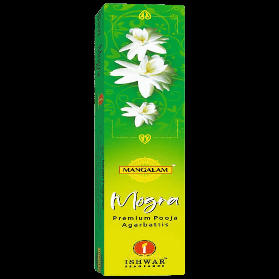 Ishwar Mangalam Mogra Premium Pooja Agarbattis/Incense Sticks - Long-Lasting Fragrance