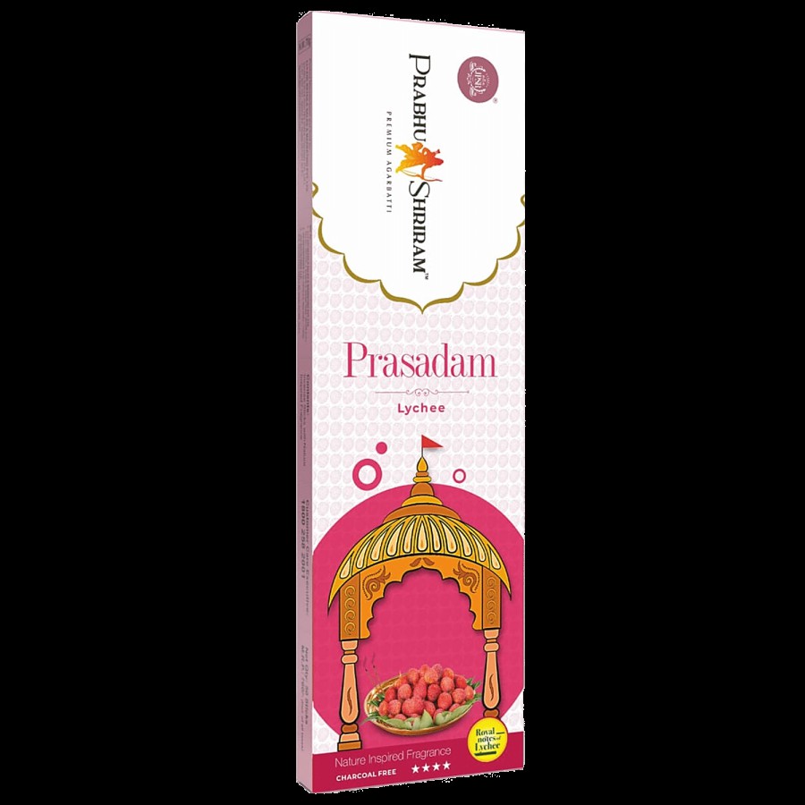 JPSR Prabhu Shriram Prasadam Premium Agarbatti/Incense Sticks - Lychee