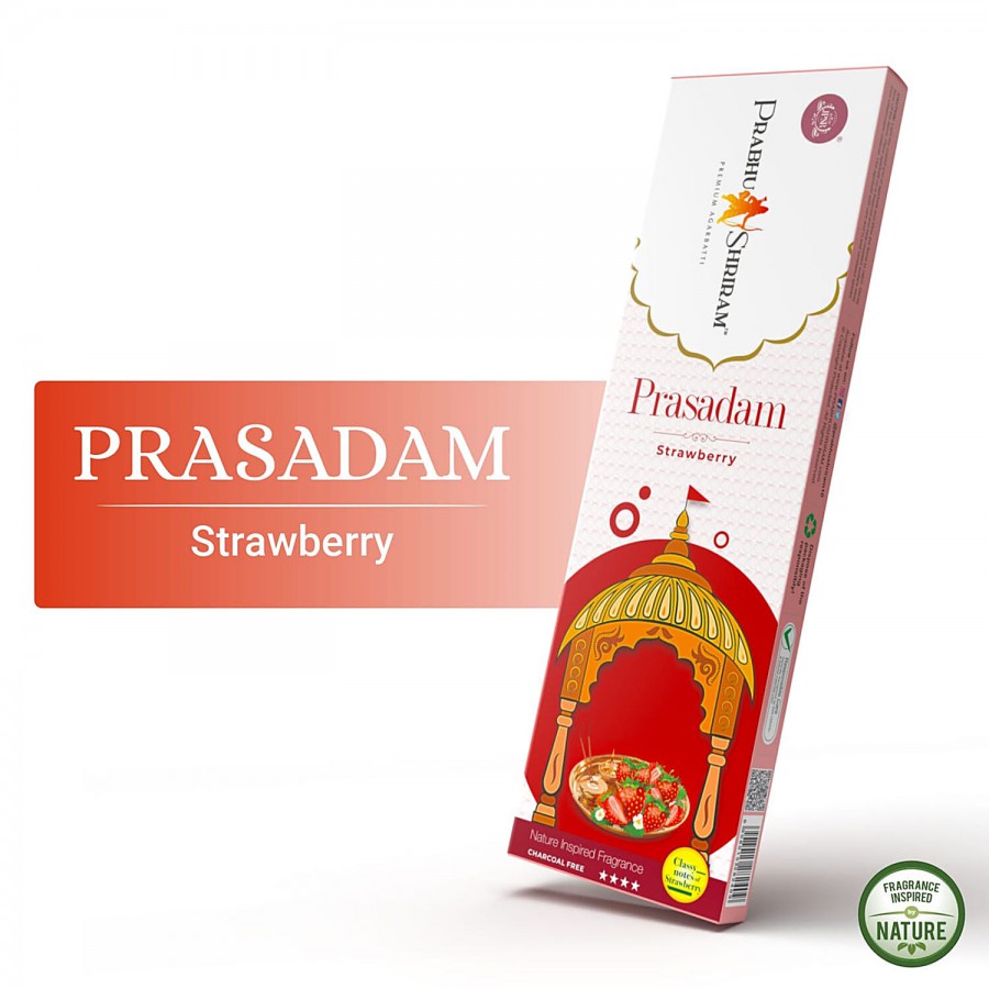 JPSR Prabhu Shriram Prasadam Premium Agarbatti/Incense Sticks - Strawberry