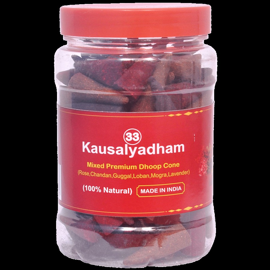 Kausalyadham Mixed Premium Dhoop Cone - Rose