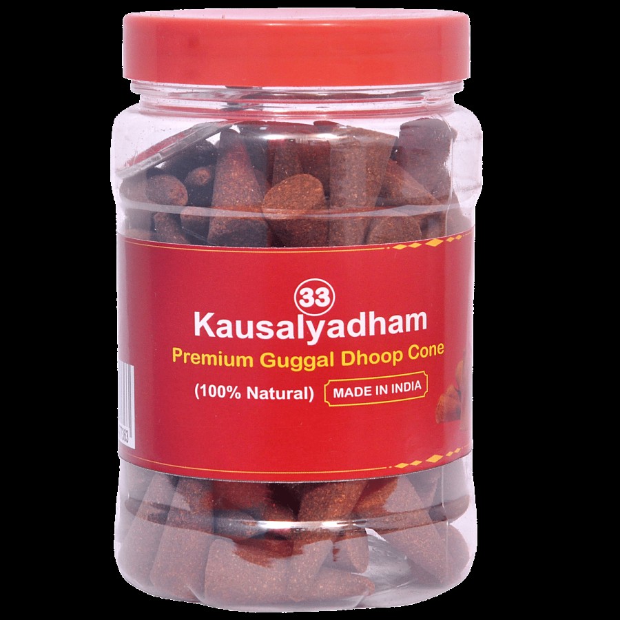 Kausalyadham Premium Guggal Dhoop Cone - 100% Natural