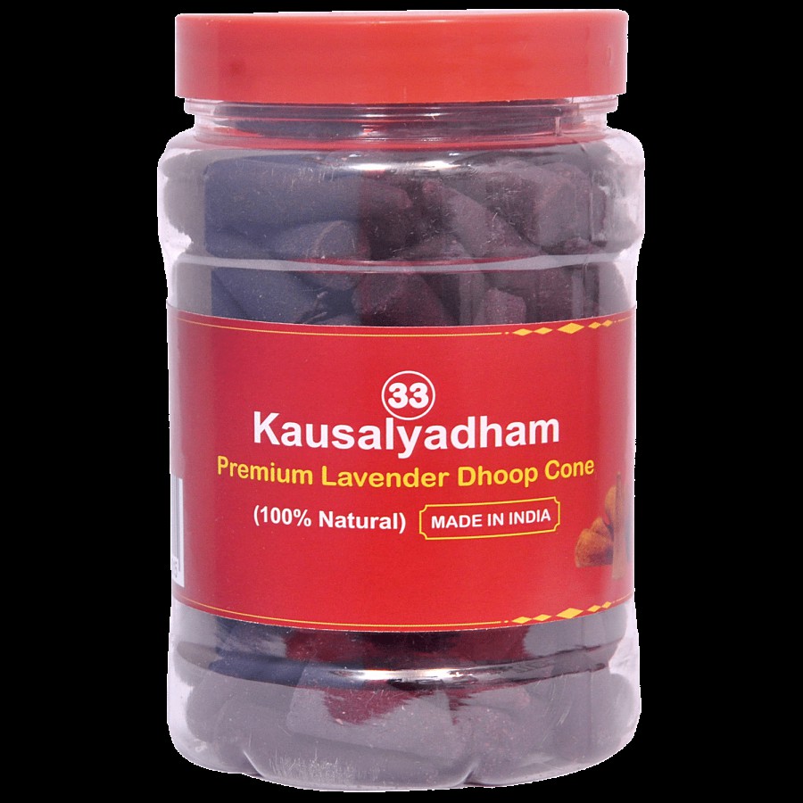 Kausalyadham Premium Lavender Dhoop Cone - 100% Natural