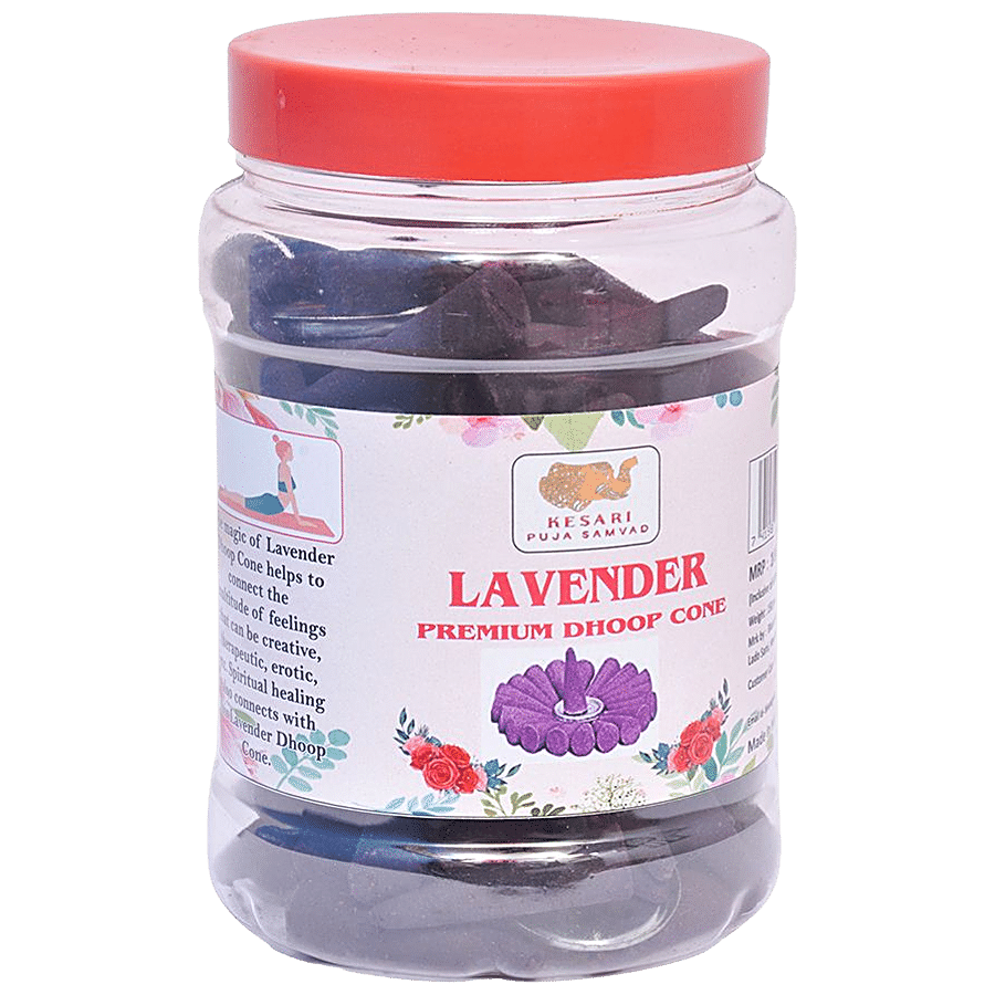 Kesari Puja Samvad Lavender Premium Dhoop Cone