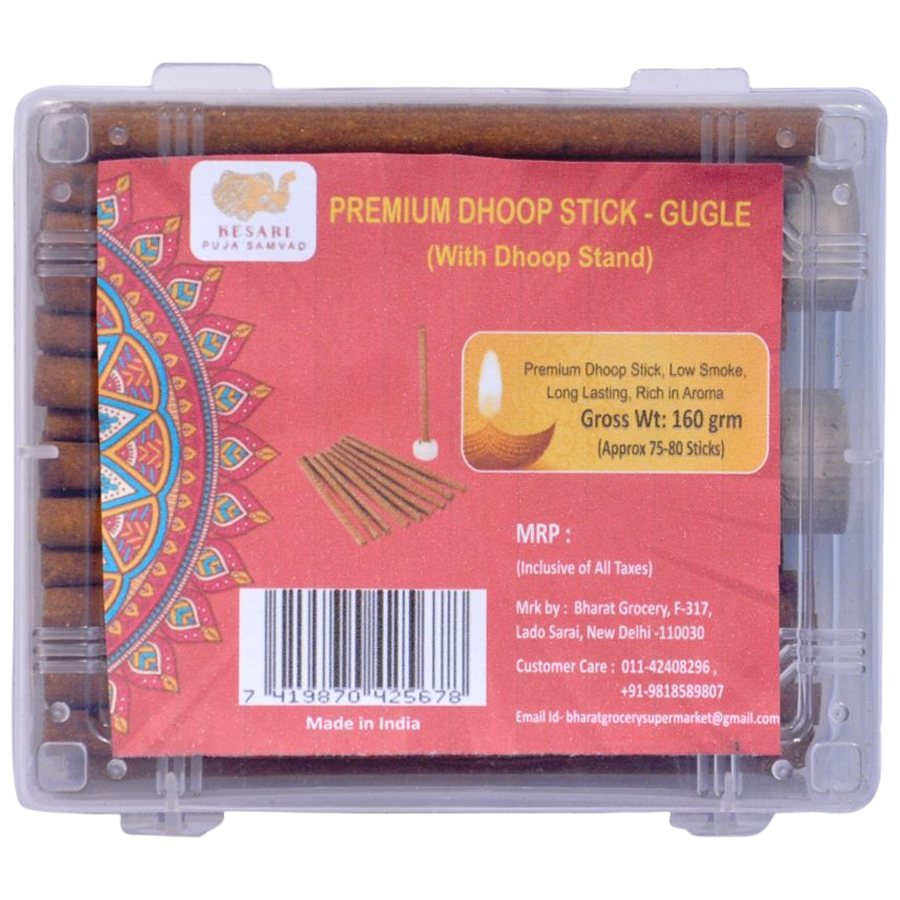 Kesari Puja Samvad Premium Gugle Dhoop Stick - With Stand