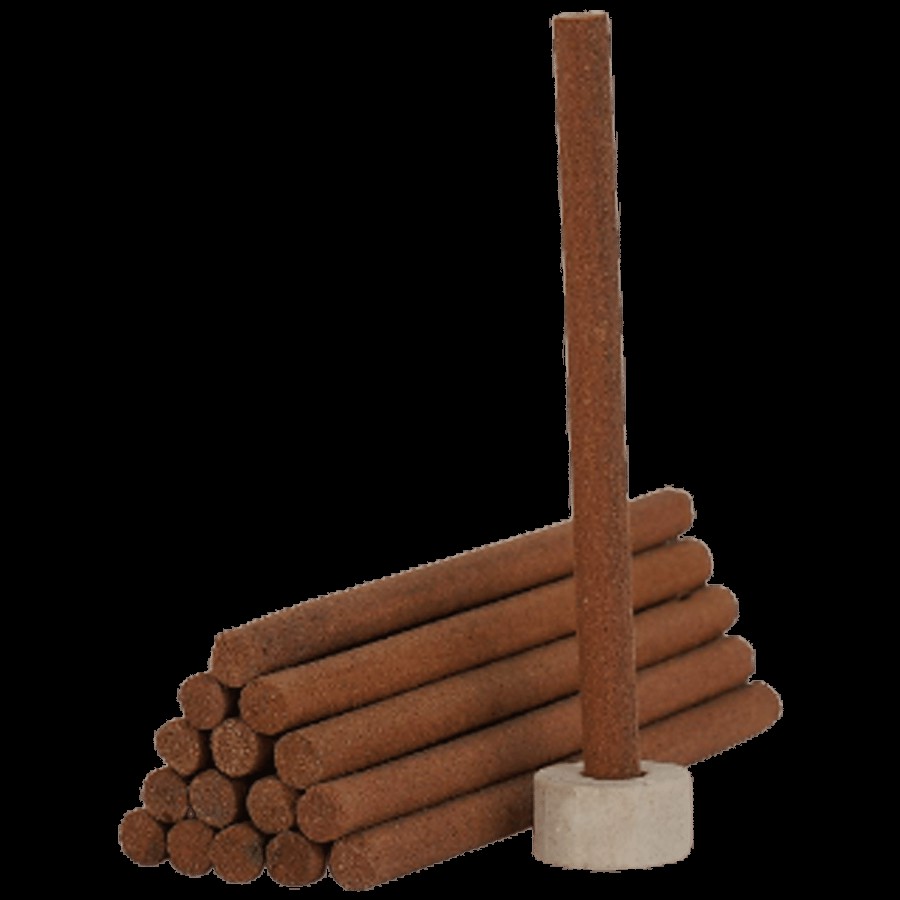 Kesari Puja Samvad Premium Satvik Dhoop Sticks - With Stand