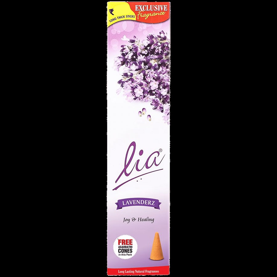 Lia Lavenderz Incense Stick/Agarbatti - Provides Long-Lasting Fragrance