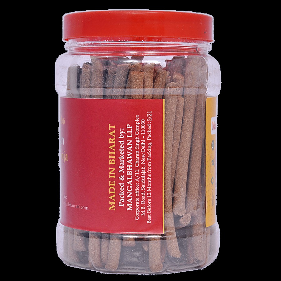 Mangal Bhavan Guggal Herbal Pooja Dhoop Stick - With Stand