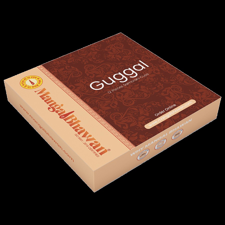 Mangal Bhavan Natural Guggal Sambrani Cup  - Soothing & Lasting Aroma