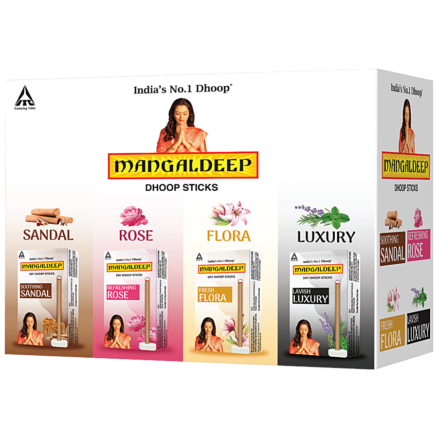 Mangaldeep Dry Dhoop Sticks Combo Pack - Sandal