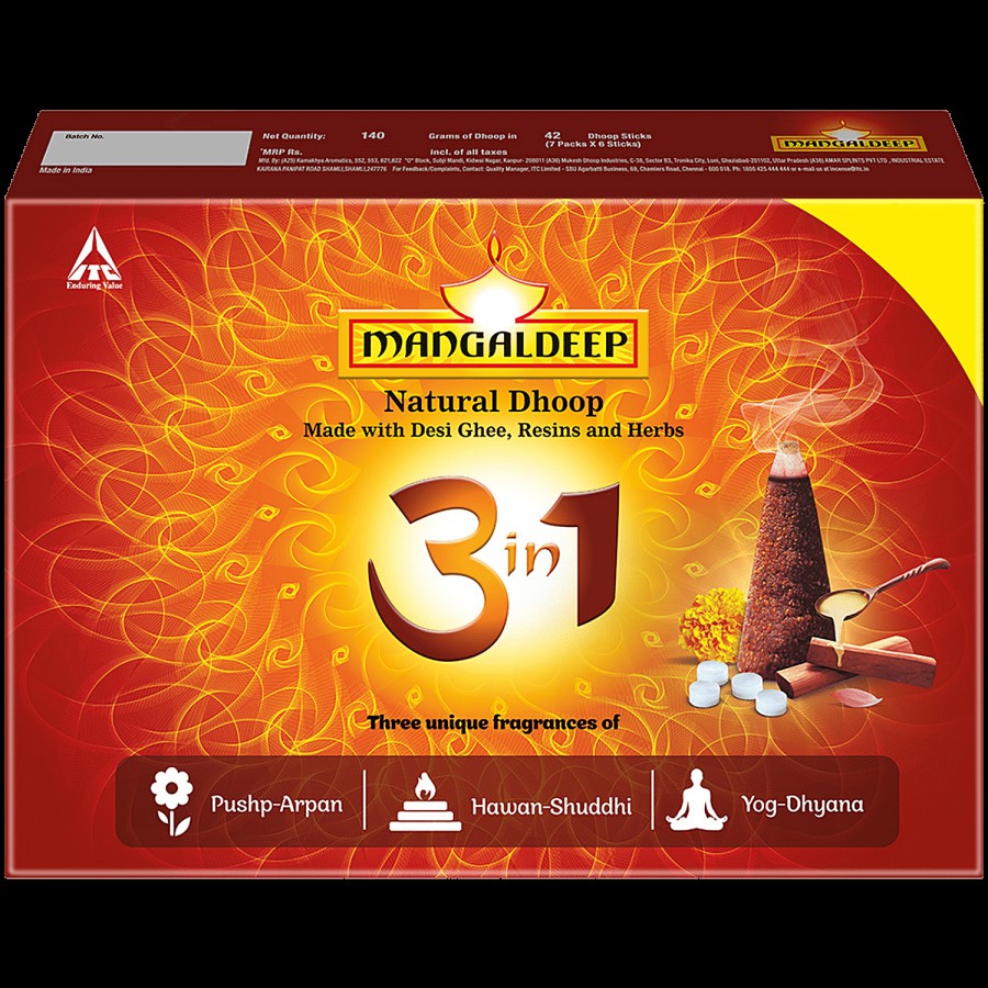 Mangaldeep 3 In 1 Dhoop - Made With Desi Ghee