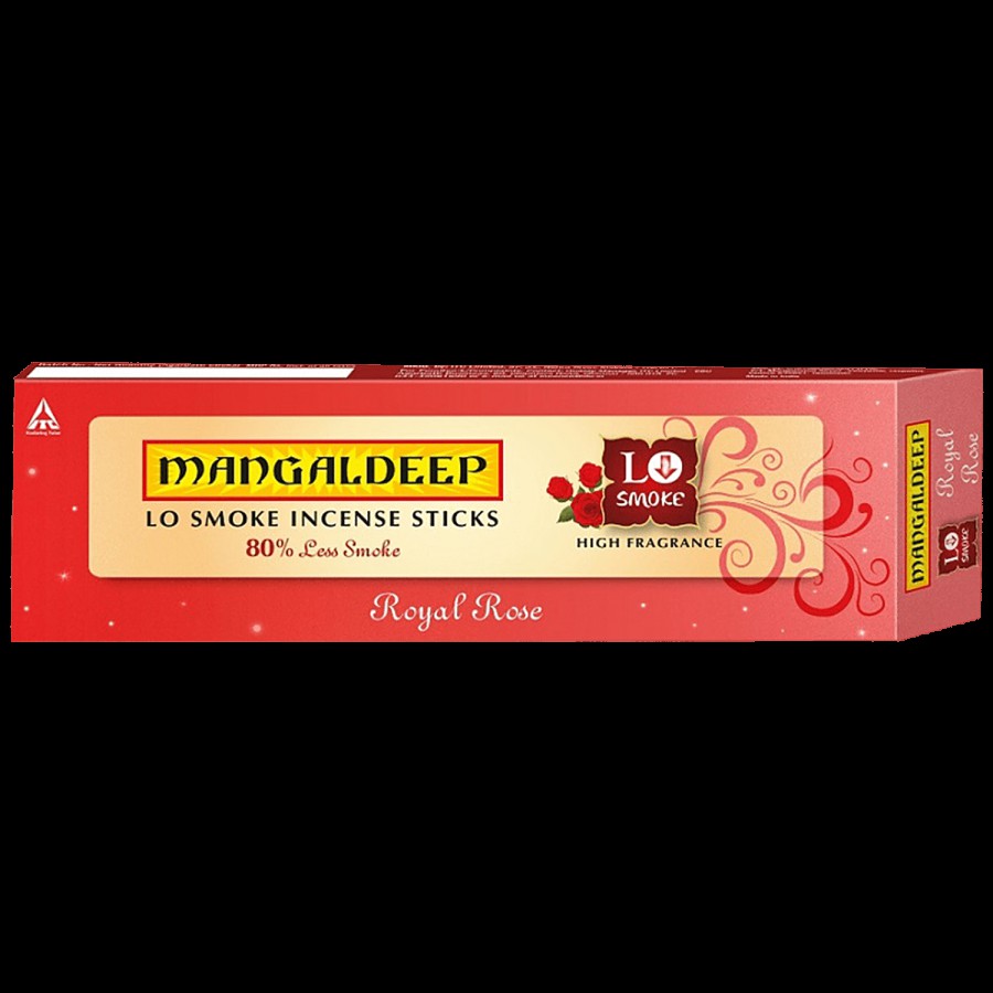 Mangaldeep Lo smoke incense sticks Royal Rose + Mystic Jasmine + Breezy Lavender each 50pcs