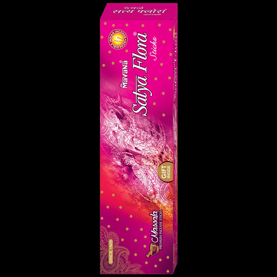 Mavana Agarbathies Satyaflora Incense Sticks - Premium Quality Fragrance