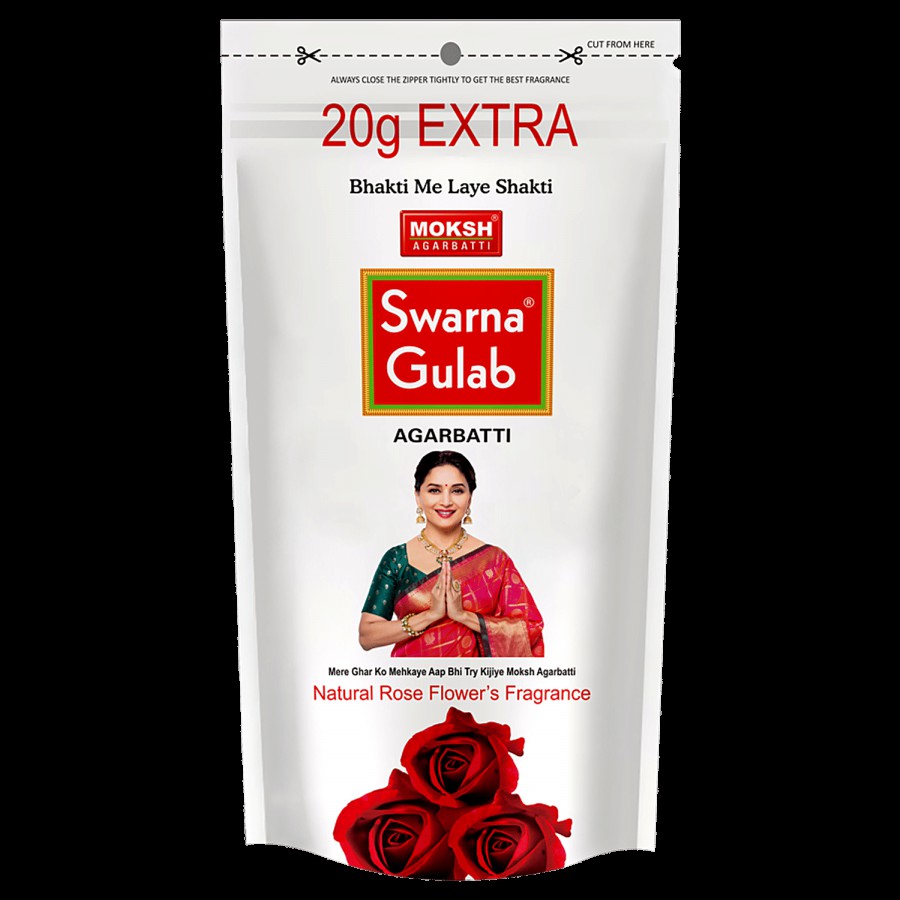 Moksh Swarna Gulab Agarbatti - All Natural