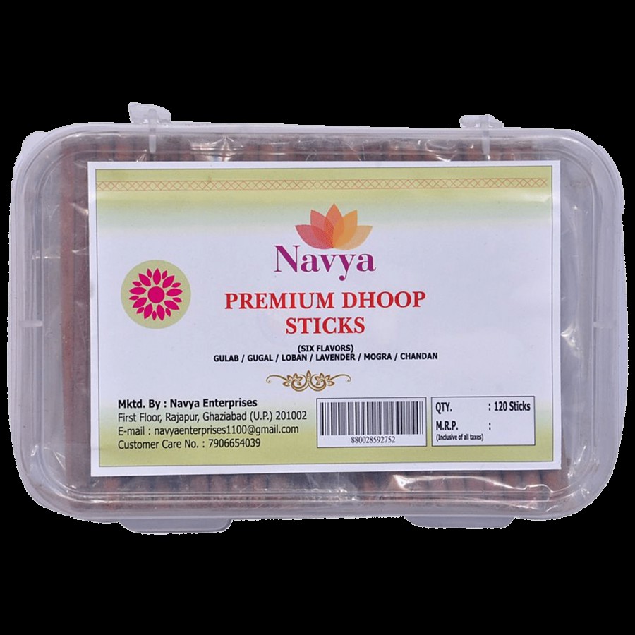 Navya Premium Dhoop Sticks - Assorted Fragrance