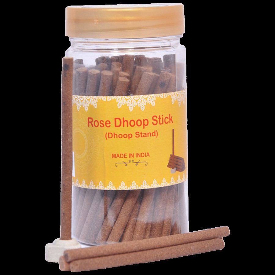 Pooja Sewa Rose Dhoop Stick - Bambooless