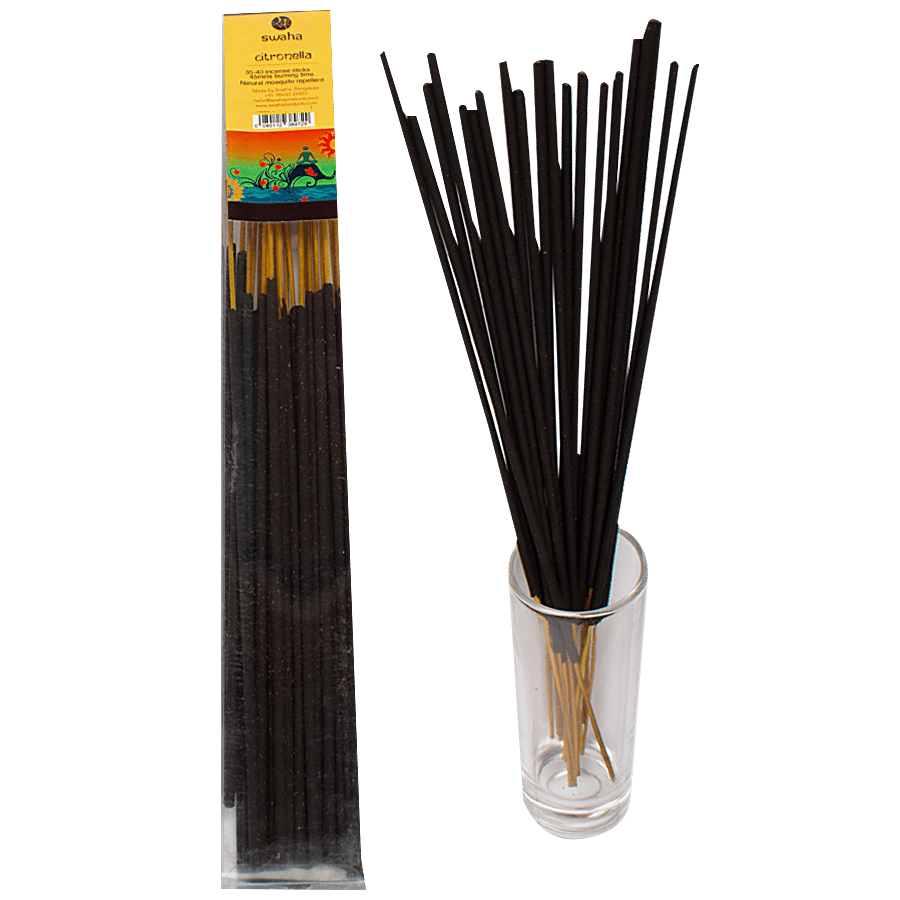 SWAHA Citronella Agarbatti/Incense Sticks - Long-Lasting Fragrance