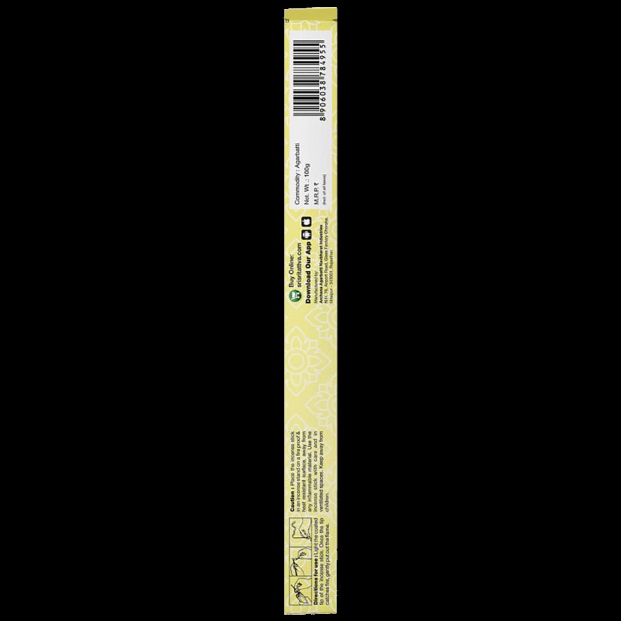 Sri Sri Tattva Premium Sandal Agarbatti/Incense Sticks - Long-Lasting Fragrance